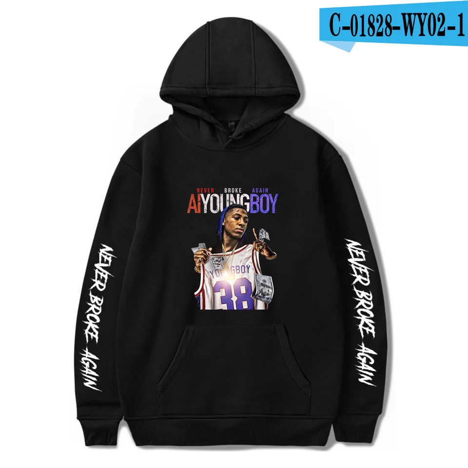 Rapper YoungBoy Never Broke Again Kentrell DeSean Gaulden Print Hooded sweatshirt Women/Men Clothes Hot Sale Hoodies sweatshirt - Цвет: picture color