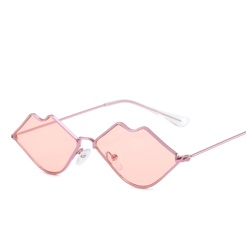 Pink Сексуальные красные солнцезащитные очки для женщин, маленькие женские очки, красная металлическая оправа, солнцезащитные очки UV400 oculos de sol - Цвет линз: Pink