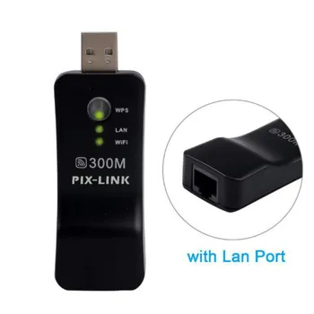 

300Mbps Universal Wireless TV Network Wifi Adapter WPS 300Mbps RJ-45 Wi-fi Repeater for Samsung LG Sony TV