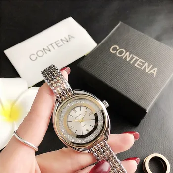 

New Flowing Dial Diamond Shiny Ladies Fashion Watch