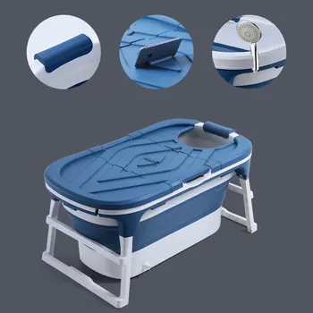 

1.1m Bath Barrel Adult Portable Folding Bath Tub Household Bathtub Whole Body Bathing Bath Barrel Child Thickening Large Bathtub