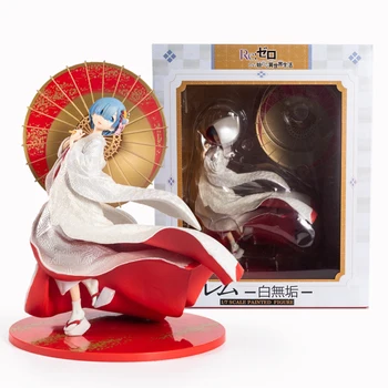

29cm Re Life in a Different World From Zero Rem Remu White Kimono Bride PVC Action Figures Toy Anime Collectible Model Doll Toys
