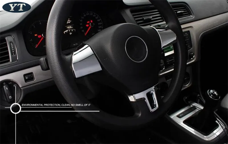 Авто Крышка рулевого колеса, отделка рулевого колеса для volkswagen passat B8, ABS хром, авто аксессуары, 1 шт