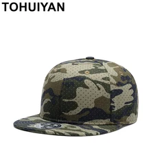 TOHUIYAN дизайн камуфляжная бейсболка из хлопка мужские повседневные плоские козырьки Chapeau бейсболки летние хип хоп Регулируемые Gorras кепки s