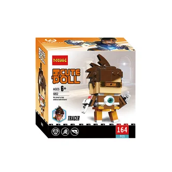

Tracer Mini Building Blocks Headz Blocks Overwatched Bricks Hanzo Pharan Game Model Cute Doll for Kids Toys 6852