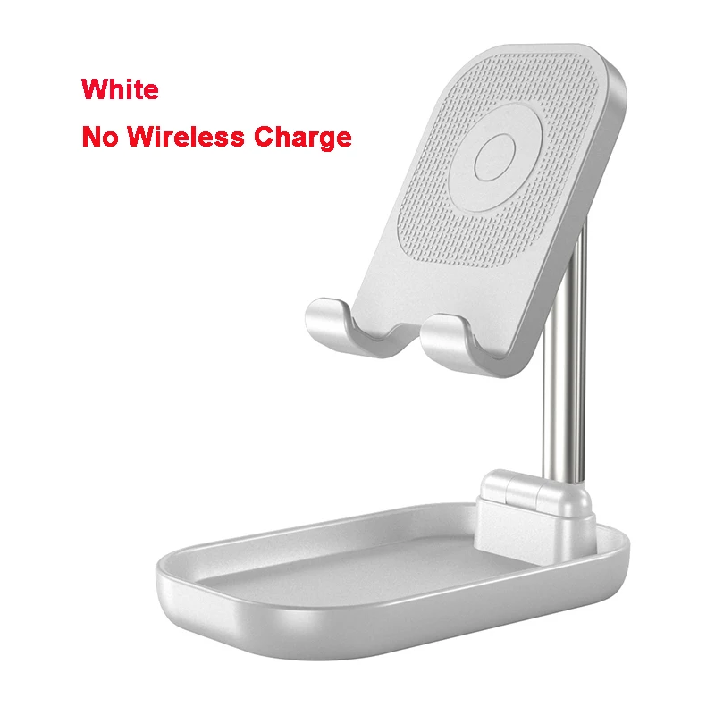 White No Wireless Foldable QI Wireless Charger Stand For Iphone 11 Iphone 11 Pro 10W Fast Charge Extendable Smartphone Tablet Desktop Holder - Цвет: White No Wireless