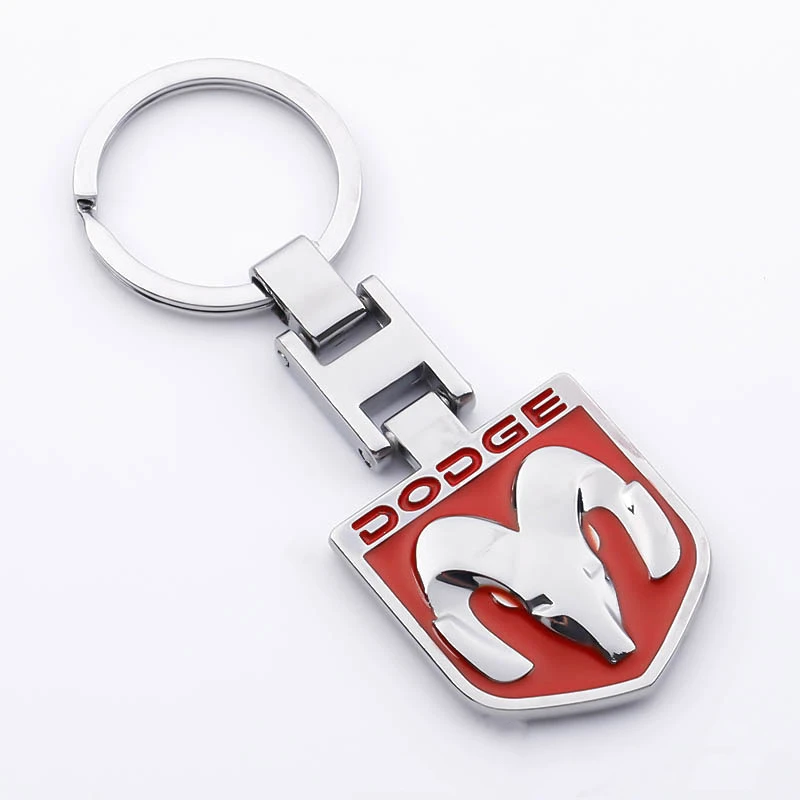 3D металлический брелок автомобильный брелок авто брелоки для Dodge автомобильный брелок Подвеска внутренние аксессуары автомобильный Стайлинг - Название цвета: Красный