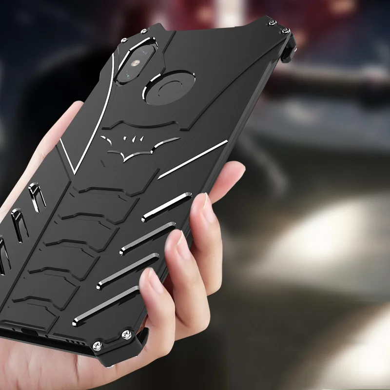Чехол для Xiaomi Mi Max 3 Алюминиевый металлический бампер с Бэтменом 2 / чехол Play задняя