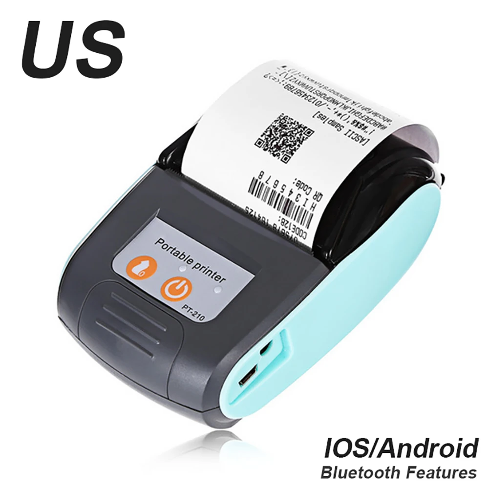 5* Mini 58mm Bluetooth Wireless Thermal Receipt Printer for iOS Android Windows 
