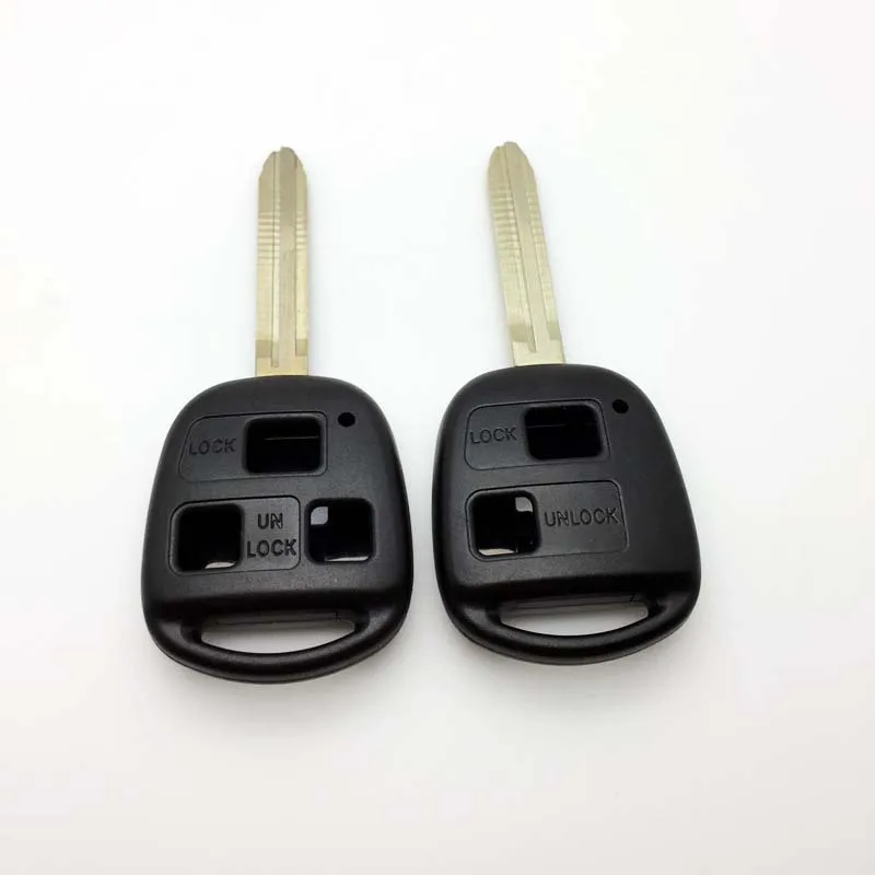 2 de 3 botones Fob clave, clave funda carcasa de llave a distancia de coche para Toyota Corolla Land Cruiser YARIS CAMRY RAV4 para Lexus RX300 ES300