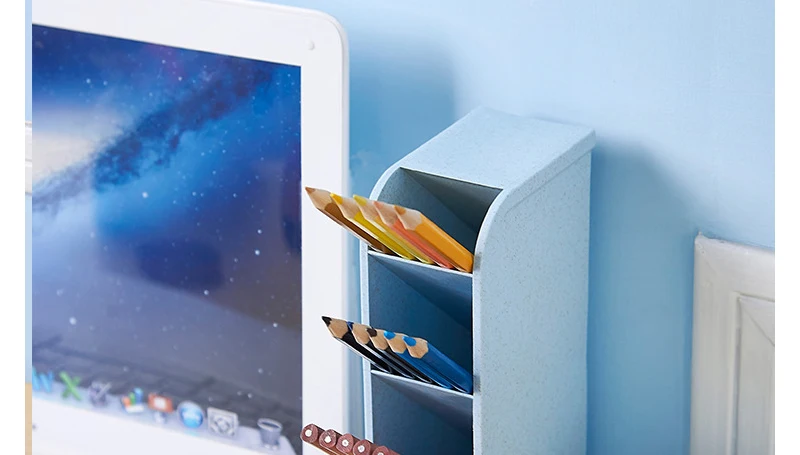 Newest Pencil Pen Case Storage Boxes Drawer Divider Makeup Brush Stand Toothbrush Organizer Table Desk Home Office Organization_04