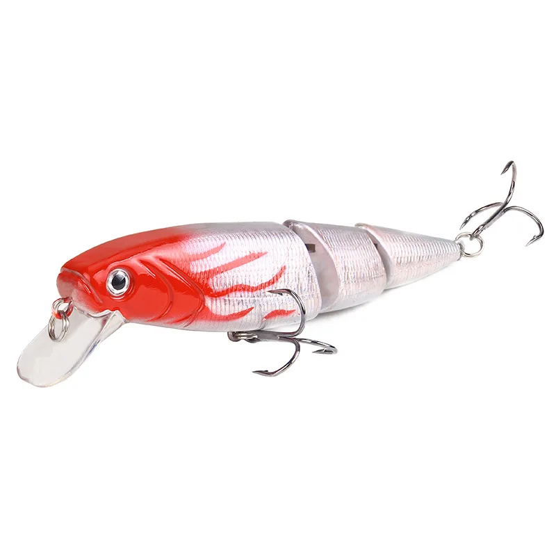 

1pcs/winter fishing Bionic multi-section hard bait 11cm/15g Artificial Pike squid floating Sinking swivel Wobbler fish lure