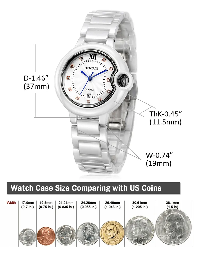men ceramic BINLUN мужские часы Rolexing часы Daytona часы хронограф для женщин спортивные часы светящиеся кварцевые часы мужские часы распродажа часы женские ремешок для часов часы наручные часы механические - Цвет: men ceramic