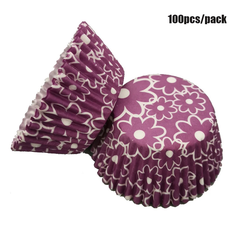 K LINVIERLOVE 100 PCS С Днем Рождения DIY Инструменты для выпечки Маффин, торт, Кекс Лайнер выпечки лоток для пирожных торта Кухня торт коробок инструменты для украшения - Цвет: K