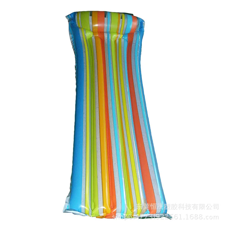 

Thick PVC Inflatable Overwater Floating Mat Inflatable Single Person Loungers Floating Row with Pillow Water Floating Bed Graphi