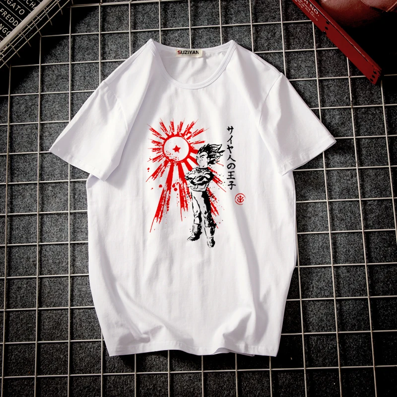 Dragon Ball Lovers, коллекционная футболка для мужчин,, хит, Harajuku, футболки для женщин, Dragon Ball Goku, Милый принт, хип-хоп, топы, японский стиль - Цвет: WHITE-DY323