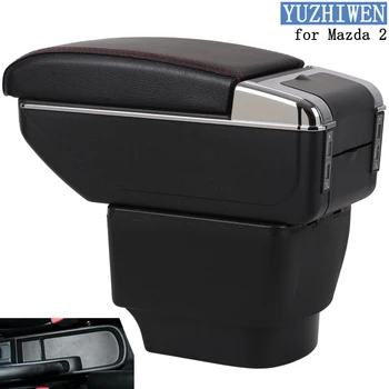 

For Mazda 2 Armrest Mazda 2 Universal Car Central Armrest Storage Box cup holder ashtray modification accessories