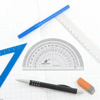 

15PCS Math Protractors Clear Plastic Protractor 180 Degree Protractor for Angle Measurement Student School Office Accessories
