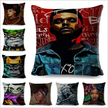 

Kenya Cartoon Custom Cushion Cover for Sofa Home Decor Pillow Case Linen 45*45cm Pillowcase