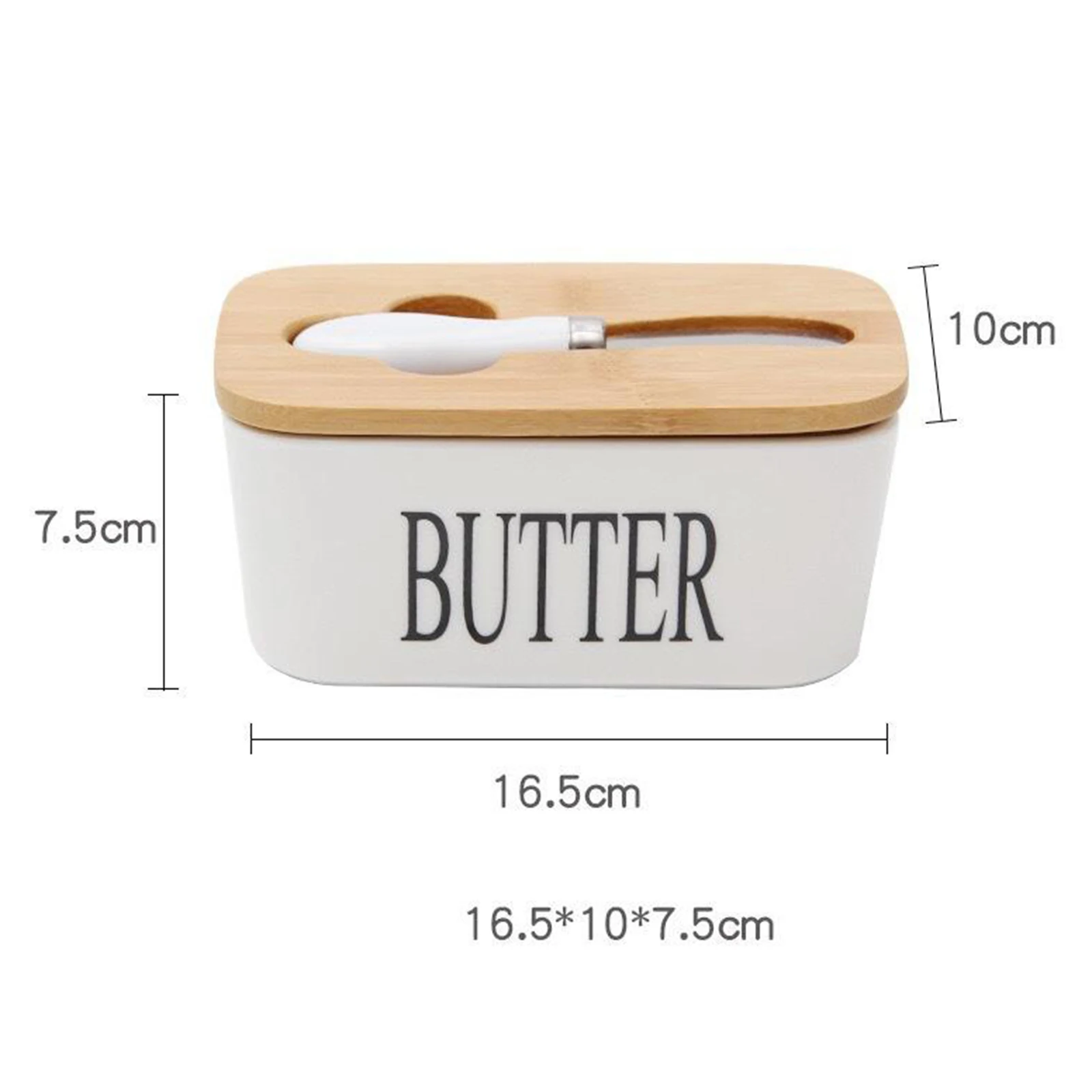 Airtight Butter Dish with Knife Porcelain Butter Keeper Container with Lid Airtight Butter Dish with Knife Porcelain Butter Keeper Container with Lid