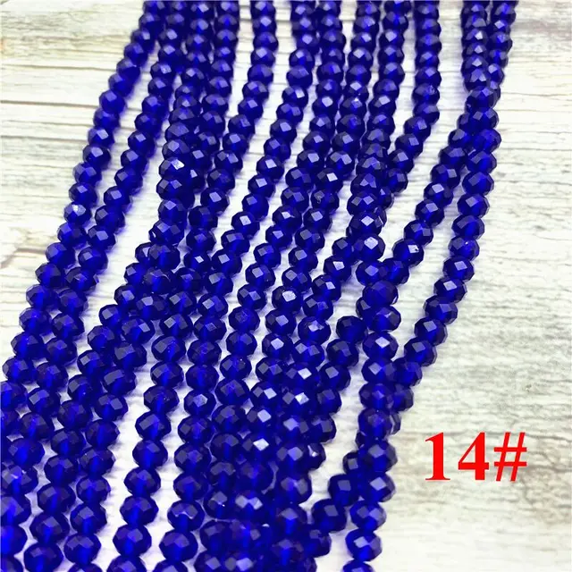 2x3mm/3x4mm/4x6mm Crystal Rondel Beads Faceted Glass Beads For Jewelry Making DIY Female Bracelet Necklace Jewelry NO.14