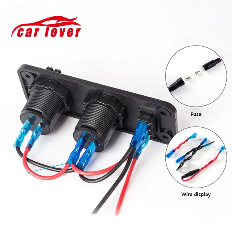 2018 автомобильное зарядное устройство с двумя USB портами 12 В/24 В разъем для