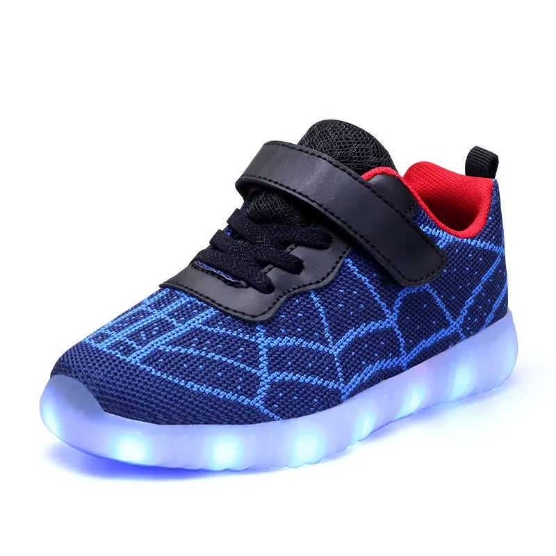 2021 Usb Luminous Kids Sneakers Flashing Light Shoes Boys Girls Baby Breathable Led Illuminated Children's Zapatillas Niño | Детская