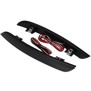 

2Pcs LED Rear Bumper Marker Break Stop Light Lamp for BMW 5 Series 5GT F10 F11 F18 Black Lens