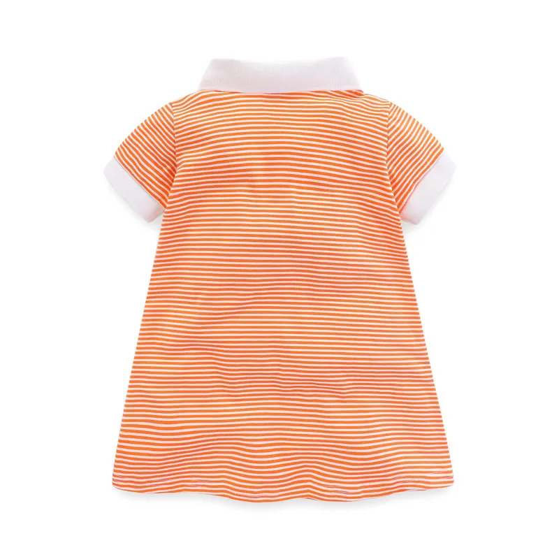 Mudkingdom/комплекты для девочек в полоску Футболки Карамельный цвет короткий рукав летние футболки Рубашки с отложным воротником