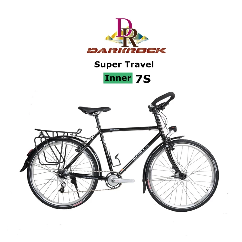 DARKROCK Super Travel bici da turismo NEXUS 7 Velocità 26 pollici Reynolads  520 acciaio inox Trekking bar Longrider biciclette pittura finito|Bicycle|  - AliExpress