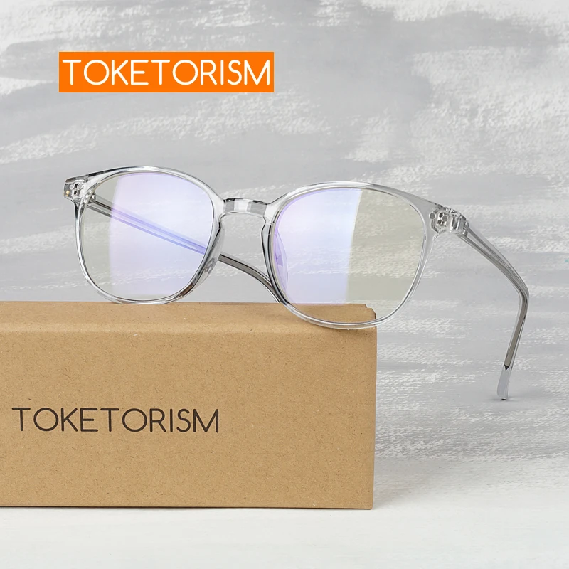 Женские квадратные простые очки Toketorism оптические мужские оправы для очков Miopia
