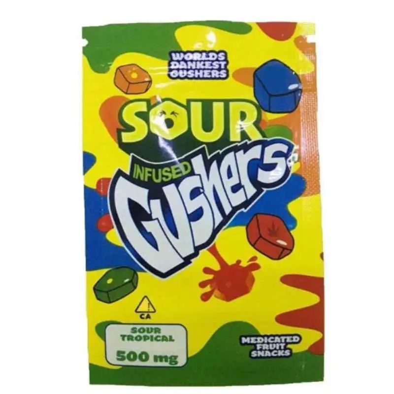 Черная кислая гушерная тропическая прессованная губка Worls Dankest Gushers 2 вкуса