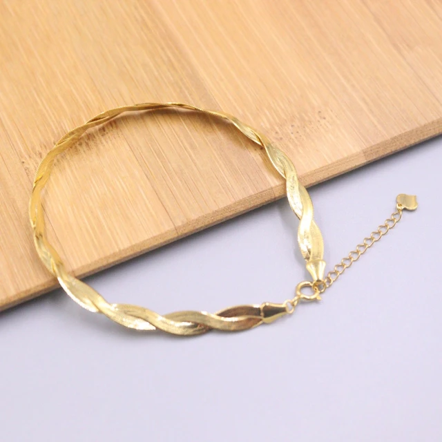 Lot - 18K YELLOW/WHITE GOLD DOUBLE ROPE CHAIN BRACELET