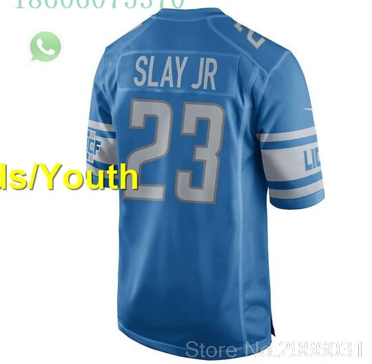 Детройт А++ качественная детская одежда 9 Matthew Stafford 15 Golden Tate 20 Barry Sanders Frank Ragnow 1 Kerryon jonson 0 jersey - Цвет: for kids youth