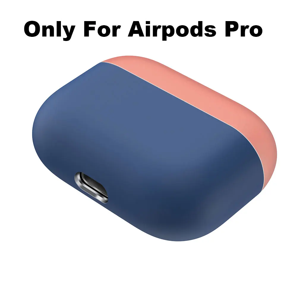 Силиконовый чехол для Apple Airpods Pro Air Pods Airpod Pro, противоударный чехол, милые наушники, роскошные аксессуары - Цвет: orange blue