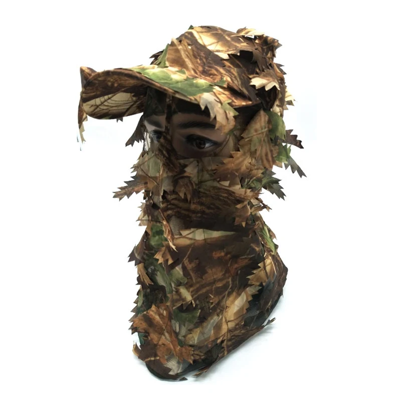 

Camouflage Facial Mask & Gloves 3D Stereo Sheet Turkey Hunting Mask Hat Balaclava Full Forest CS Facial Mask