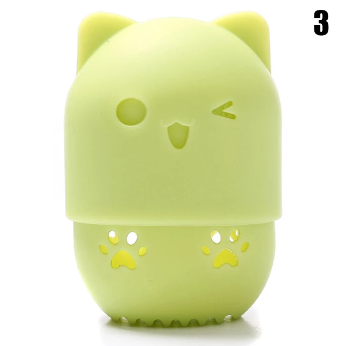 Makeup Sponge Holder Soft Silicone Cosmetics Blender Powder Puff Drying Holder Case Powder Puff Mildew Proof Protection Cover