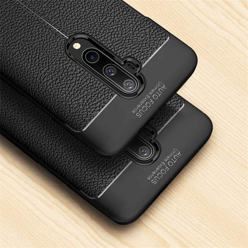 Роскошный Личи кожаный чехол для телефона для One Plus 7T 7 Pro Мягкий Силиконовый противоударный защитный чехол для oneplus 5 5T 6 6T 7T Pro