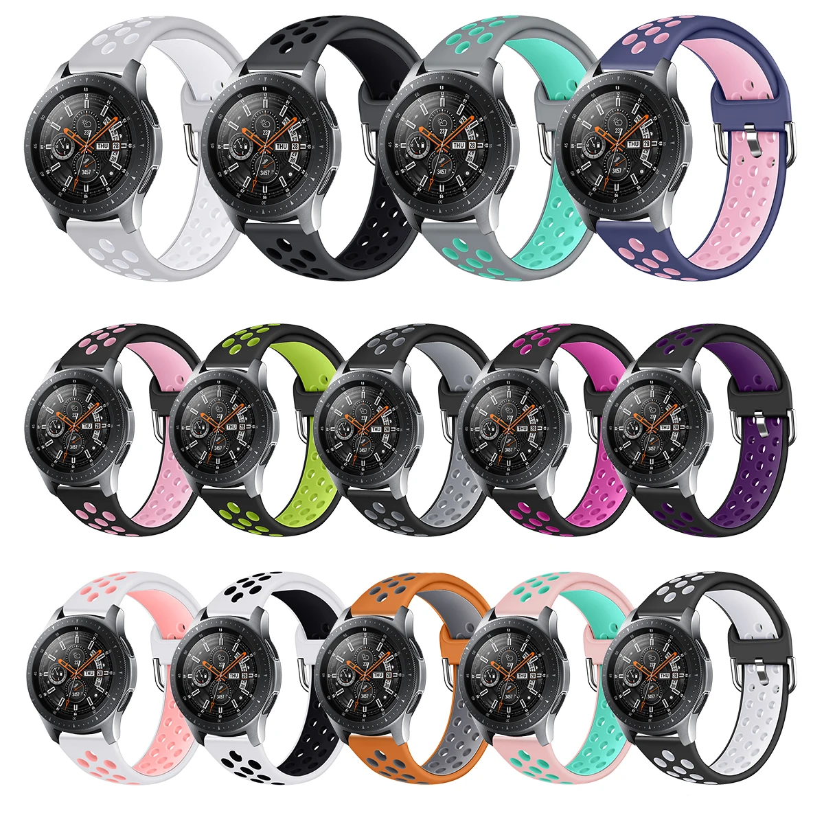 

For Samsung Galaxy SM-R800 Strap Soft Silicone Watch Band Waterproof Flexible Silicone Replacement Bracelet