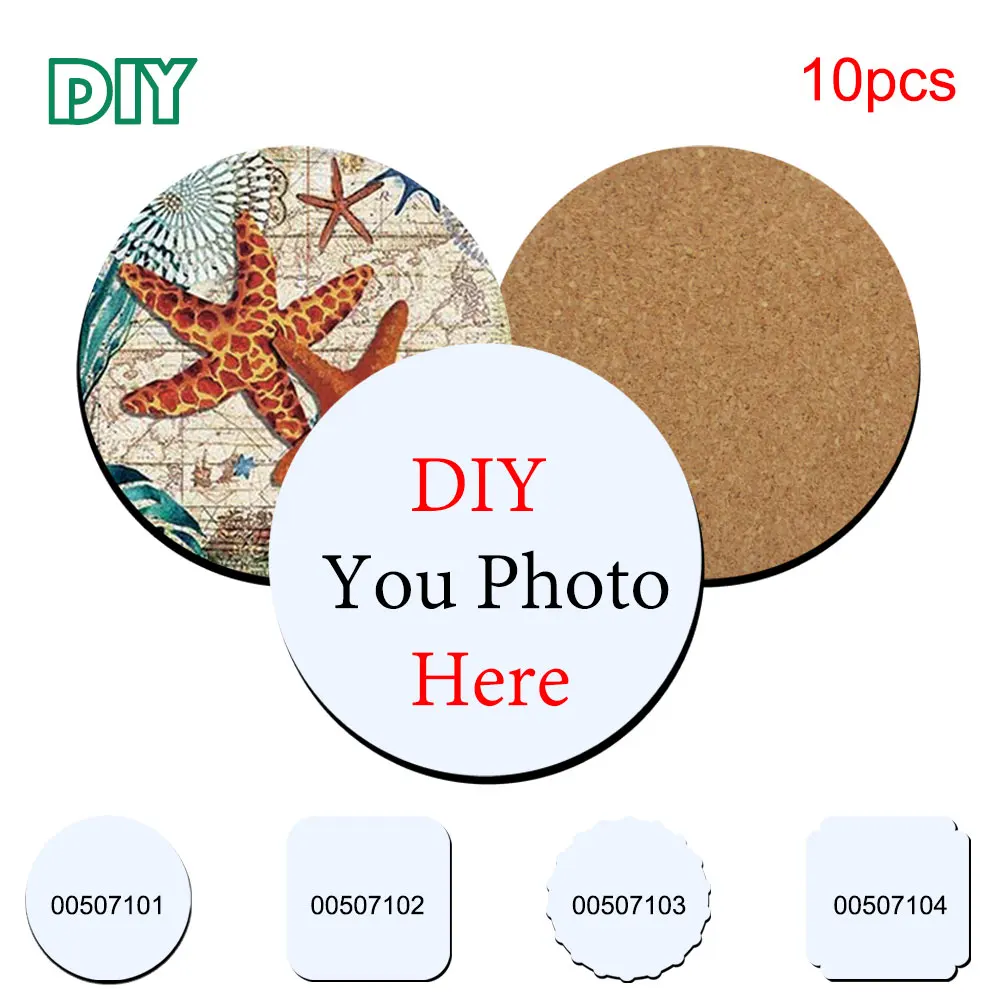 10 шт./лот DIY Деревянные пробковые подставки кухонные аксессуары коврик чашка под