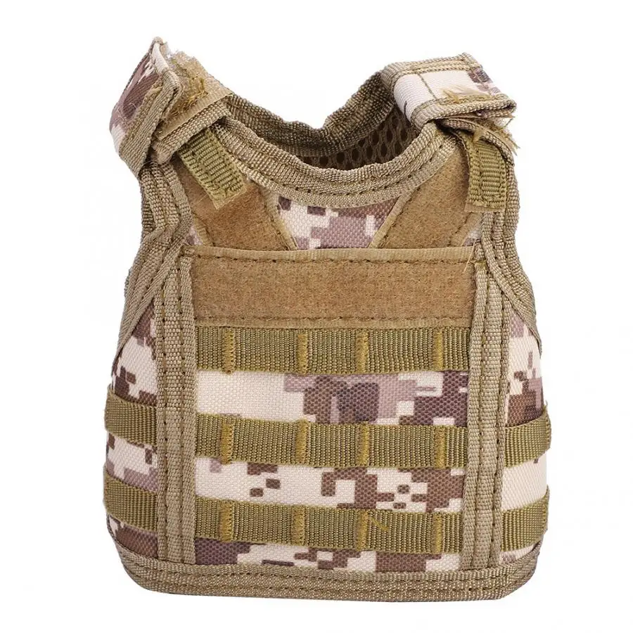 Коричневый Тактика пива военный Molle жилет мини-бутылка для вина крышка жилет охладитель напитков охотничья бутылка напиток набор регулируемый плечевой ремень - Цвет: Коричневый