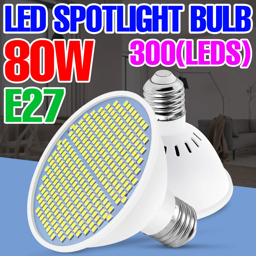 LED Spot Light 220V Corn Bulb 30W 50W 80W Lamp E27 LED Spotlight 110V  Bombilla Indoor Lighting Save Energy LED Lampara 2835 SMD - AliExpress