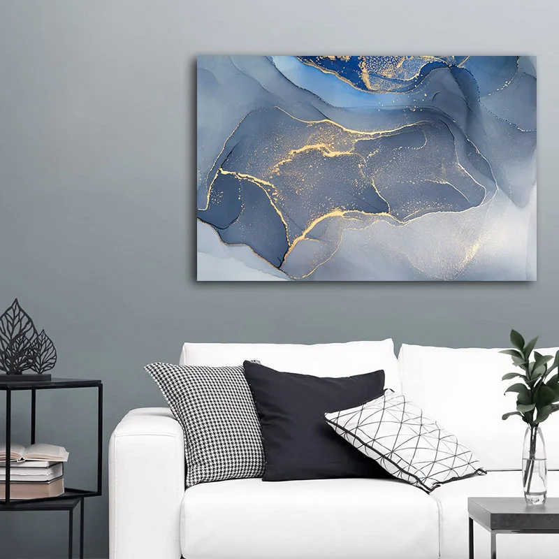 Marble-Texture-Abstract-Poster-Gold-Blue-Wall-Art-Print-Modern-Style-Canvas-Ink-Painting-Nordic-Decorative (2) - 副本