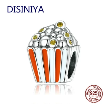 

Colorful Popcorn Real 925 Sterling Silver Oxidized CZ Charm for Original Bracelet Bangle DIY Jewelry Handmade ZSCC261596