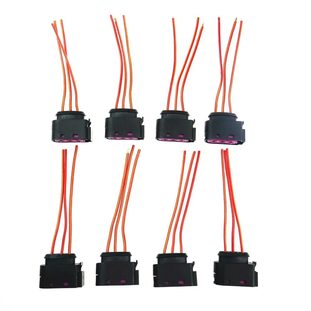 

8 Pieces Of 3-Pin 1J0 937 773 1J0937773 Car Fuse Box Connector Plug, Suitable For Golf LaVida LaVida Rabbit R32 A3 S3 TT TTRS