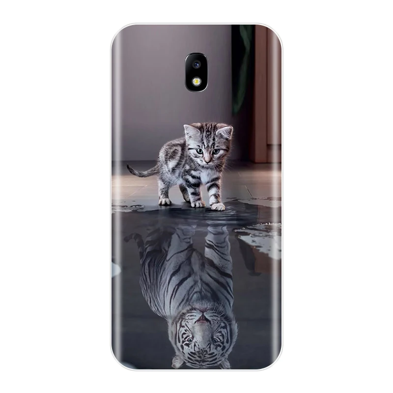 Чехол для телефона samsung Galaxy J3, J4, J5, J6, J7,, Мягкая силиконовая задняя крышка с милым котиком для samsung J2, J5, J7 Prime, чехол