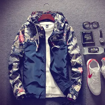 

Men's Casual Jacket Classic Retro Hoodies Coat Outerwear Zipper Slim Tops Men's Windbreaker Spring Autumn Coat