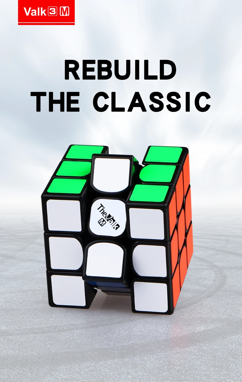 Cubo de Velocidade Educativos para Crianças Qiyi o Valk3 Cubo Mágico Magnético Quebra-cabeça Valk 3 Magico Ímã Profissional Brinquedos m 3x3x3 1 3x3x3 cubo mágico magnético quebra-cabeça valk 3