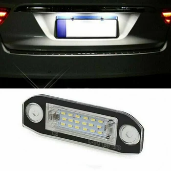 

2Pcs License Plate Light Rear White 6000K Accessories Auto 30753839 31253006 Super bright