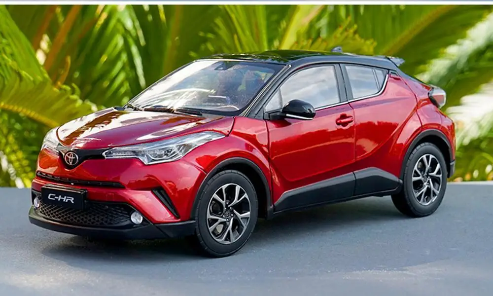 1/18 весы Toyota C-HR CHR красный/черный литье под давлением автомобиля модельные игрушки, коллекционные подарок NIB